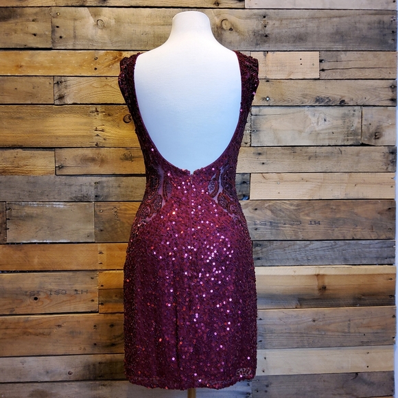 Scala Beaded Formal Mini Dress - Picture 5 of 10